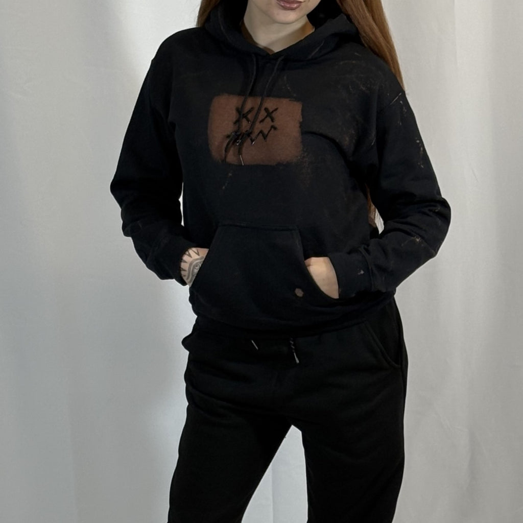 SMALL - Black TV Stokle Hoodie