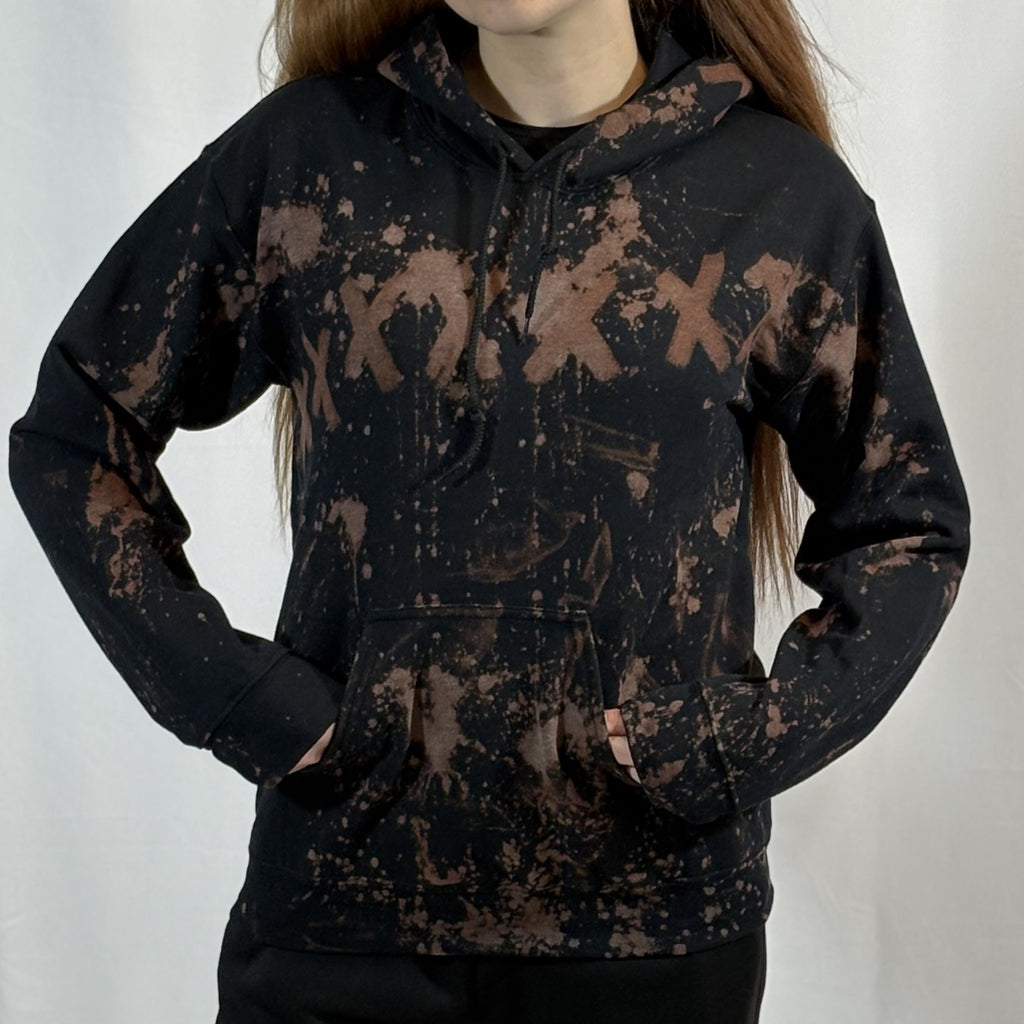 SMALL- Black Abstract Hoodie