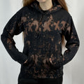 SMALL- Black Abstract Hoodie