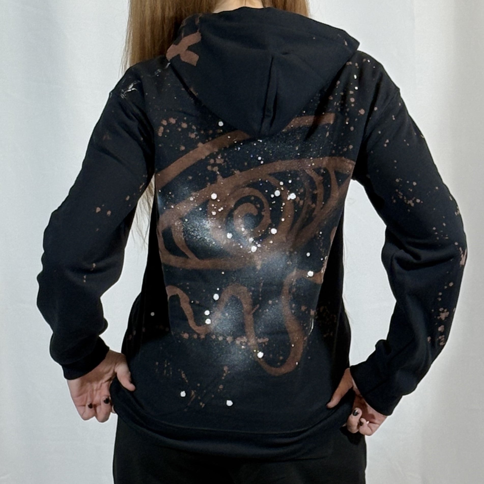SMALL- Black Universal Eye Hoodie