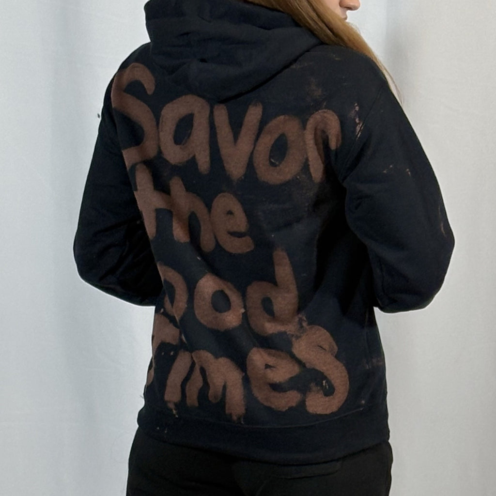 SMALL - Black TV Stokle Hoodie