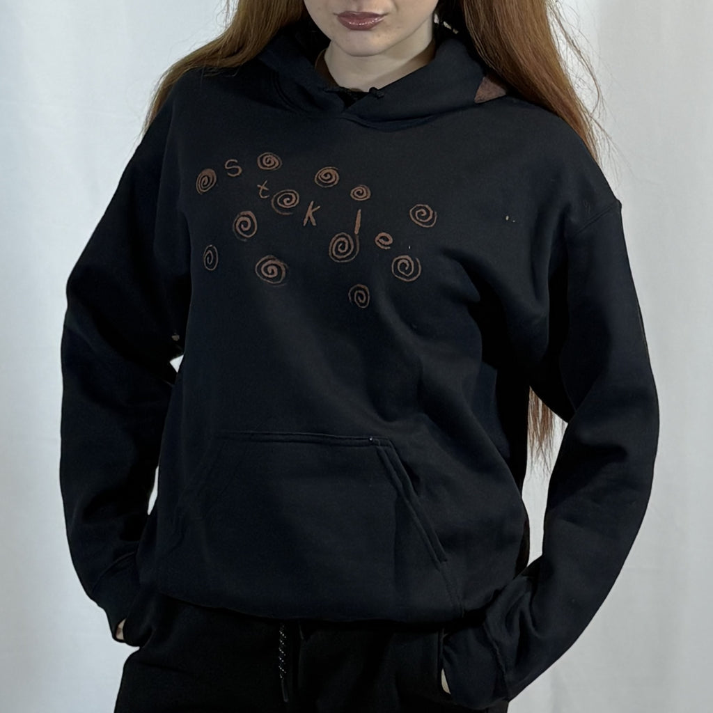 MEDIUM- Black Doodle Hoodie