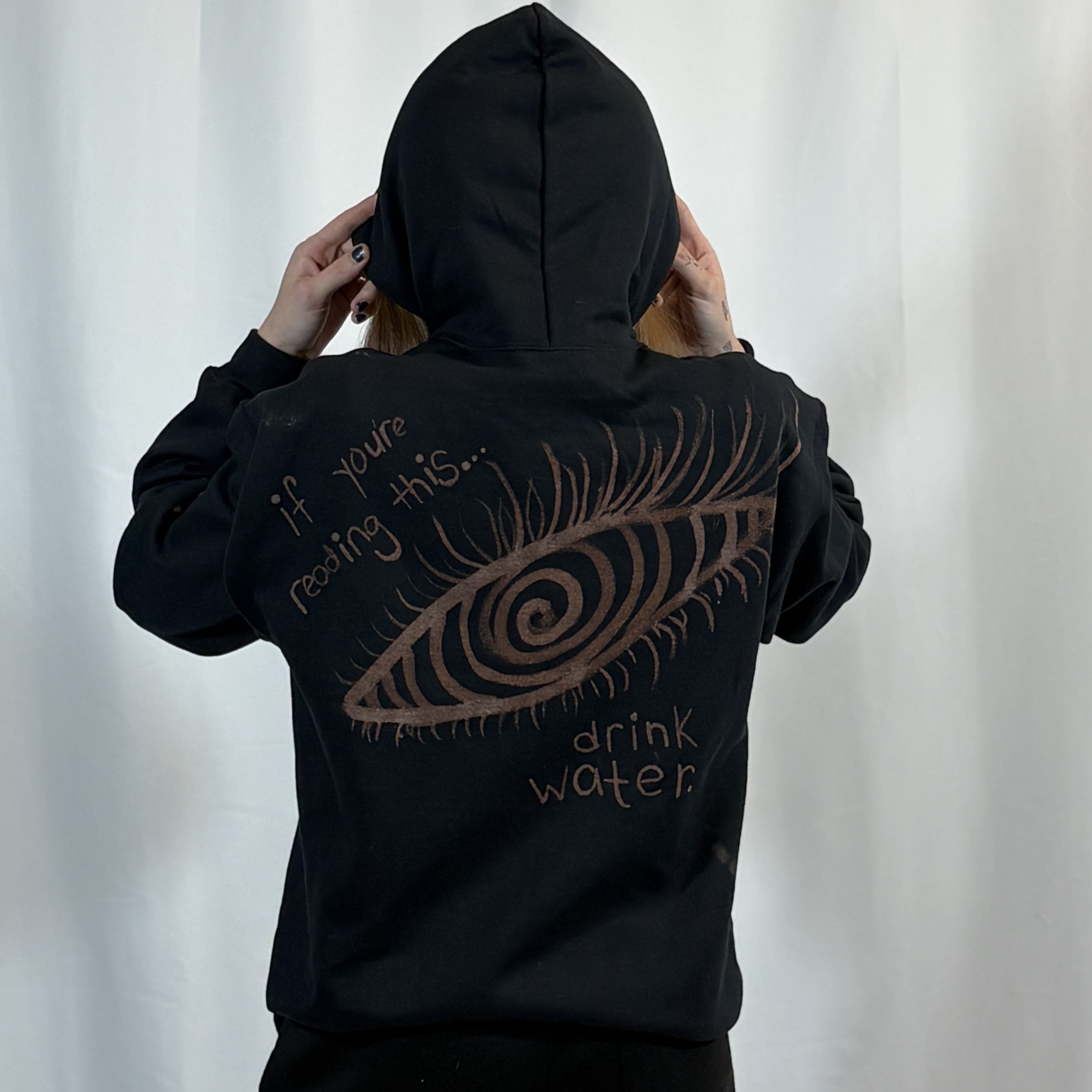MEDIUM- Black Eyeball Hoodie
