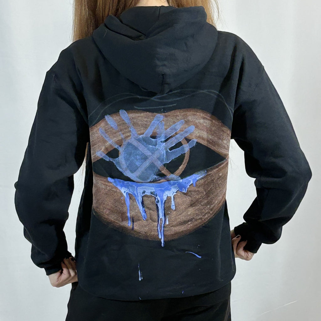 MEDIUM- Black Snowflake Hoodie