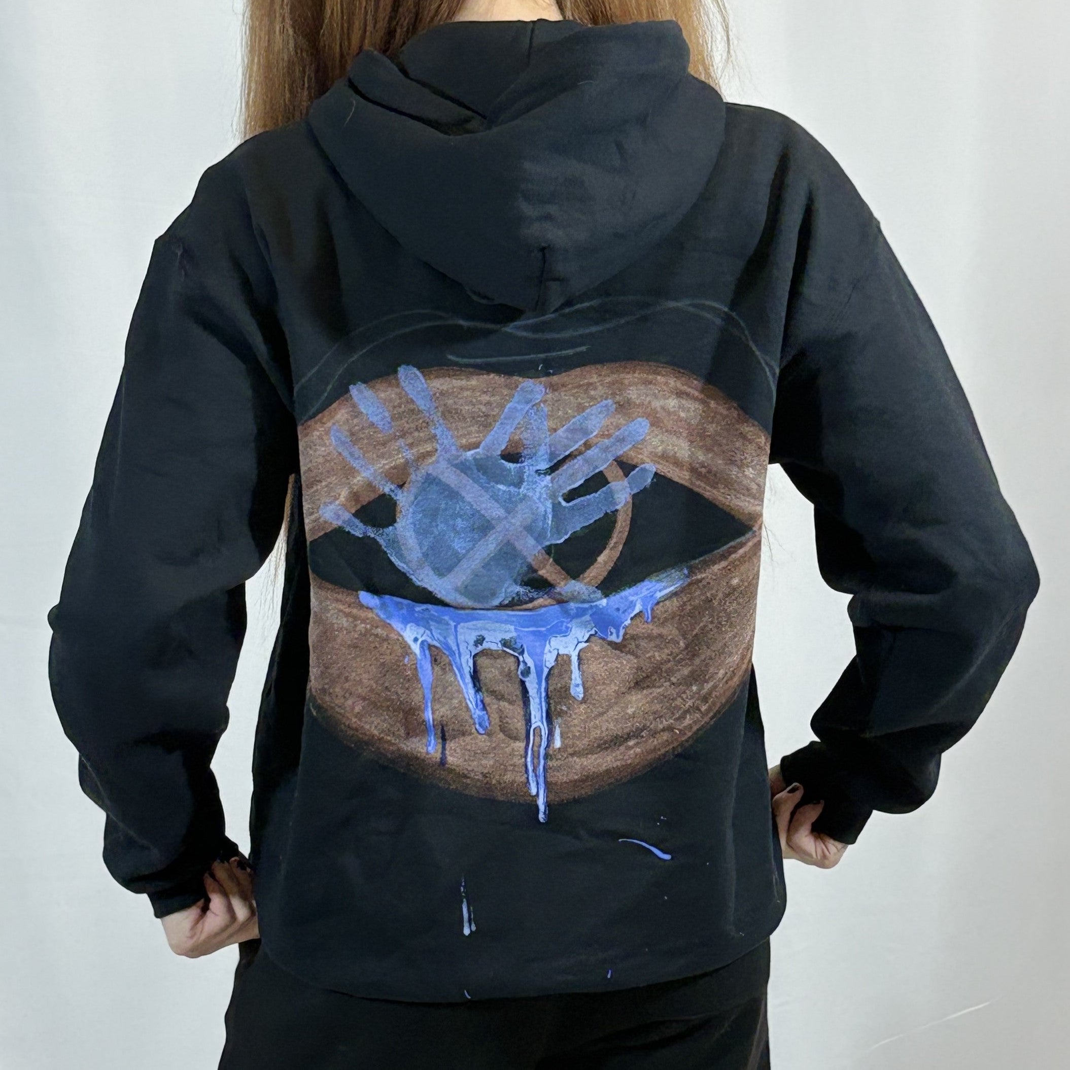 MEDIUM- Black Snowflake Hoodie