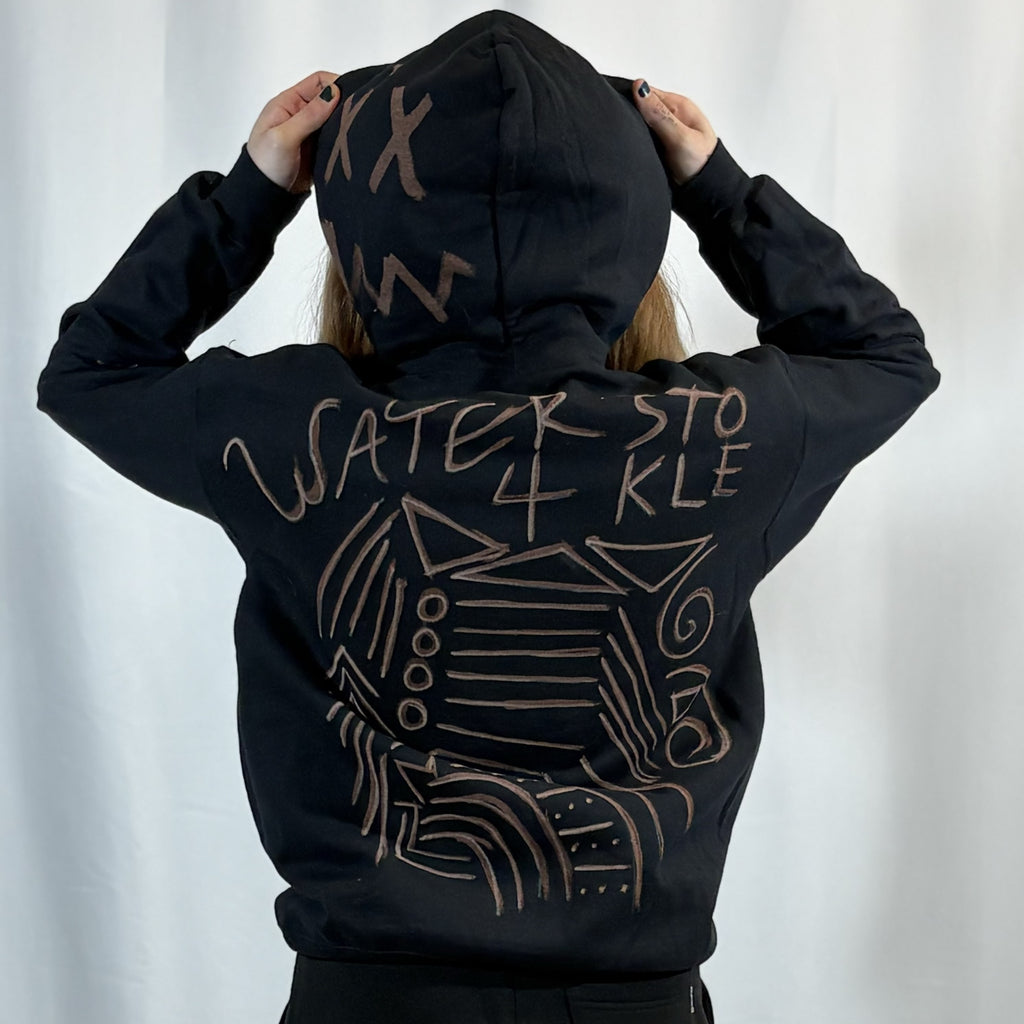 MEDIUM- Black Hermano Hoodie