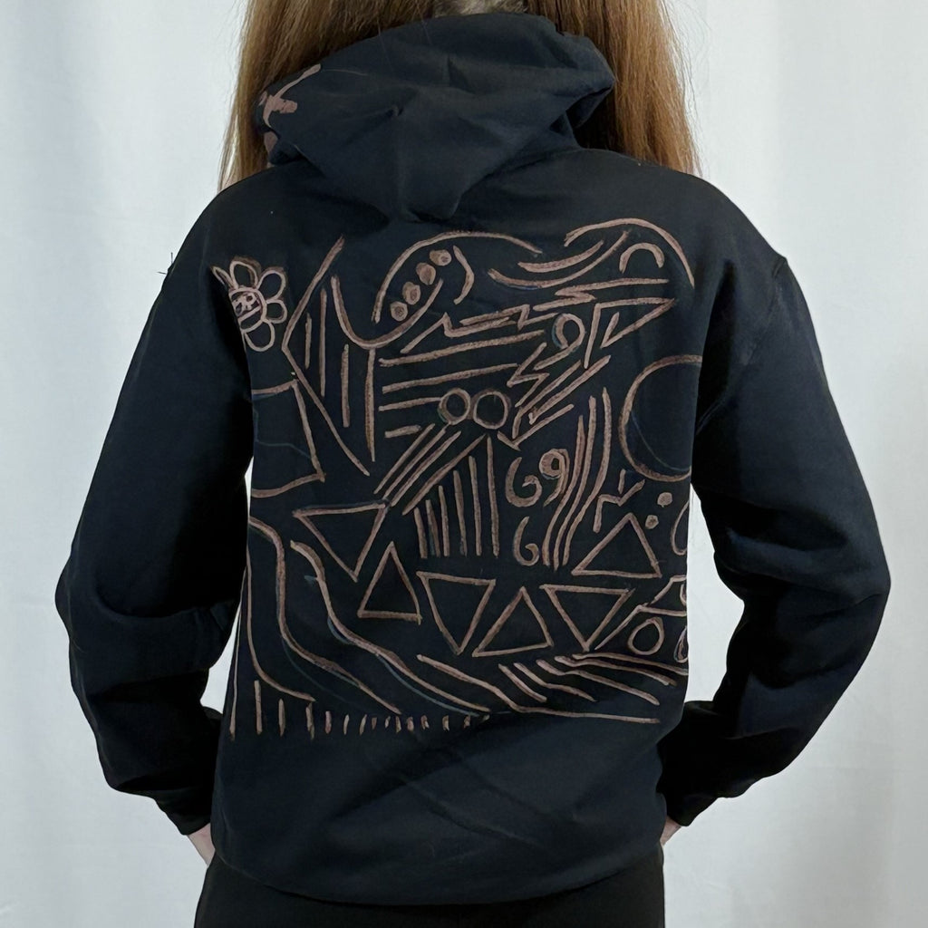 MEDIUM- Black Hermano Hoodie