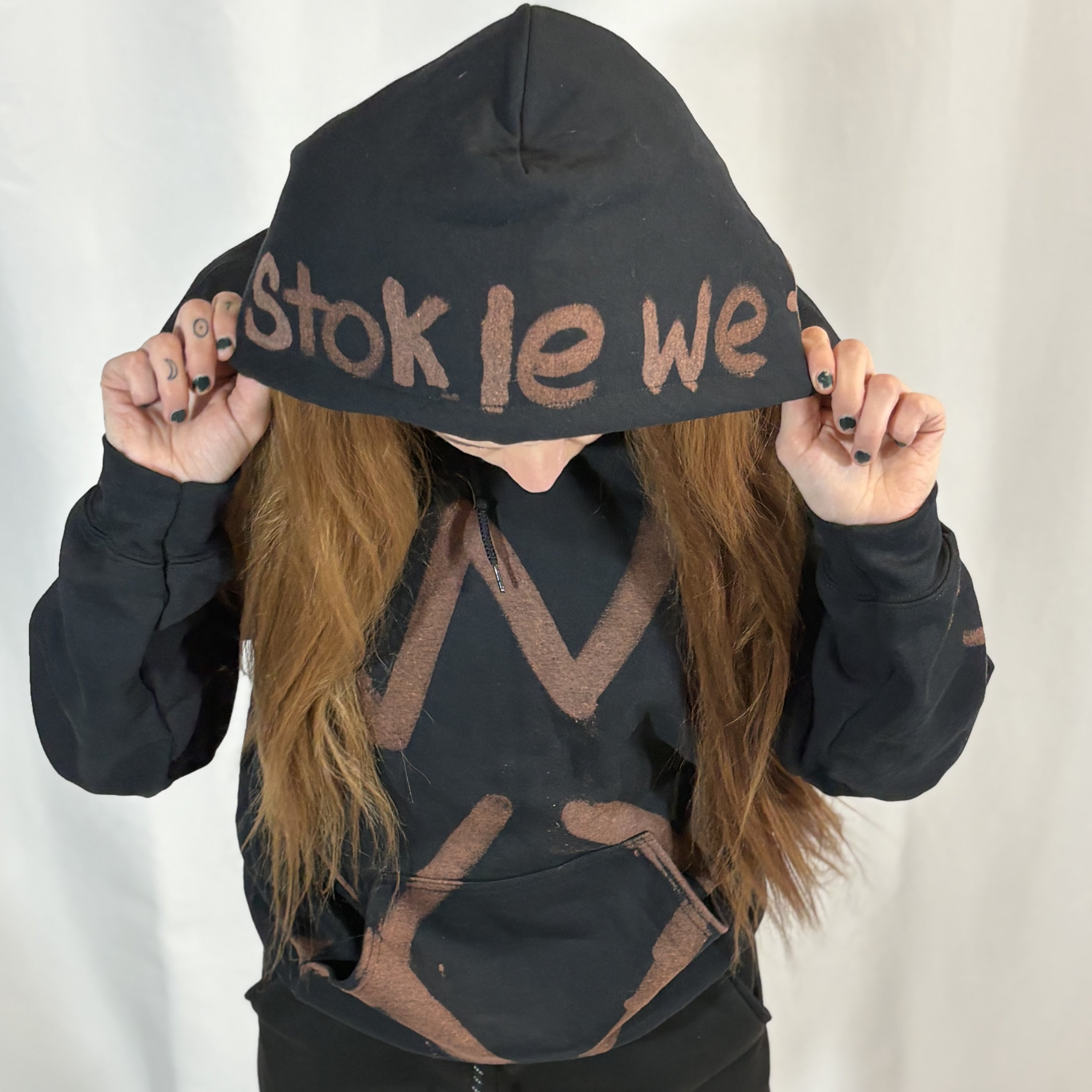 MEDIUM- Black Stokle Errywhere Hoodie