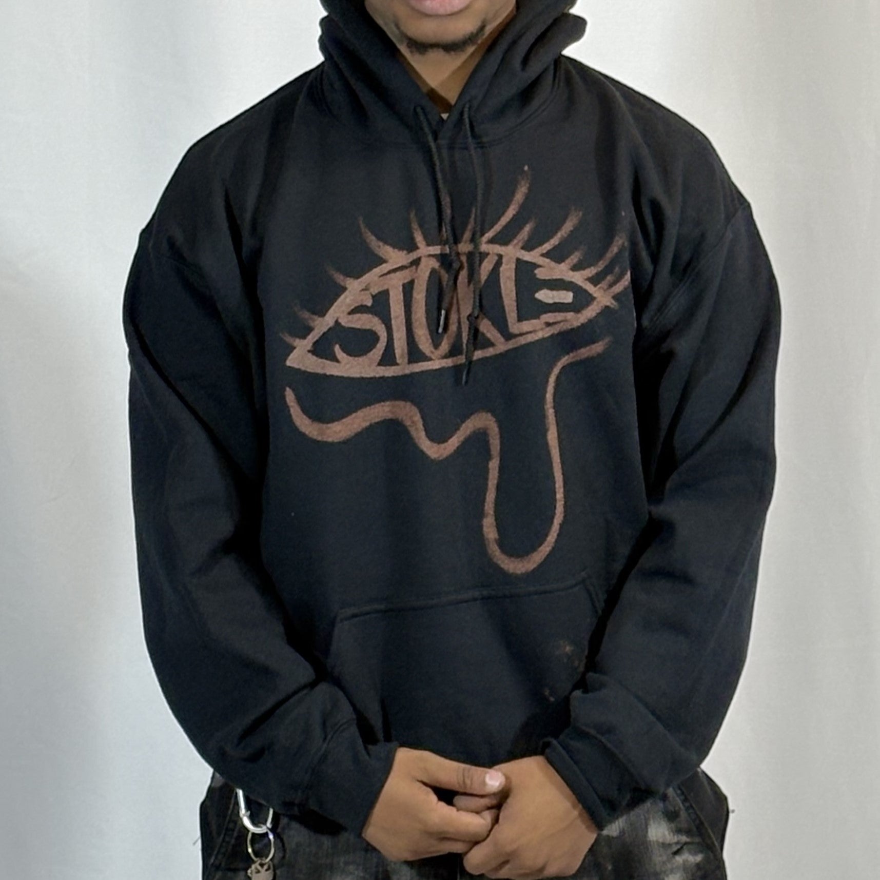 LARGE- Black Water Hoodie