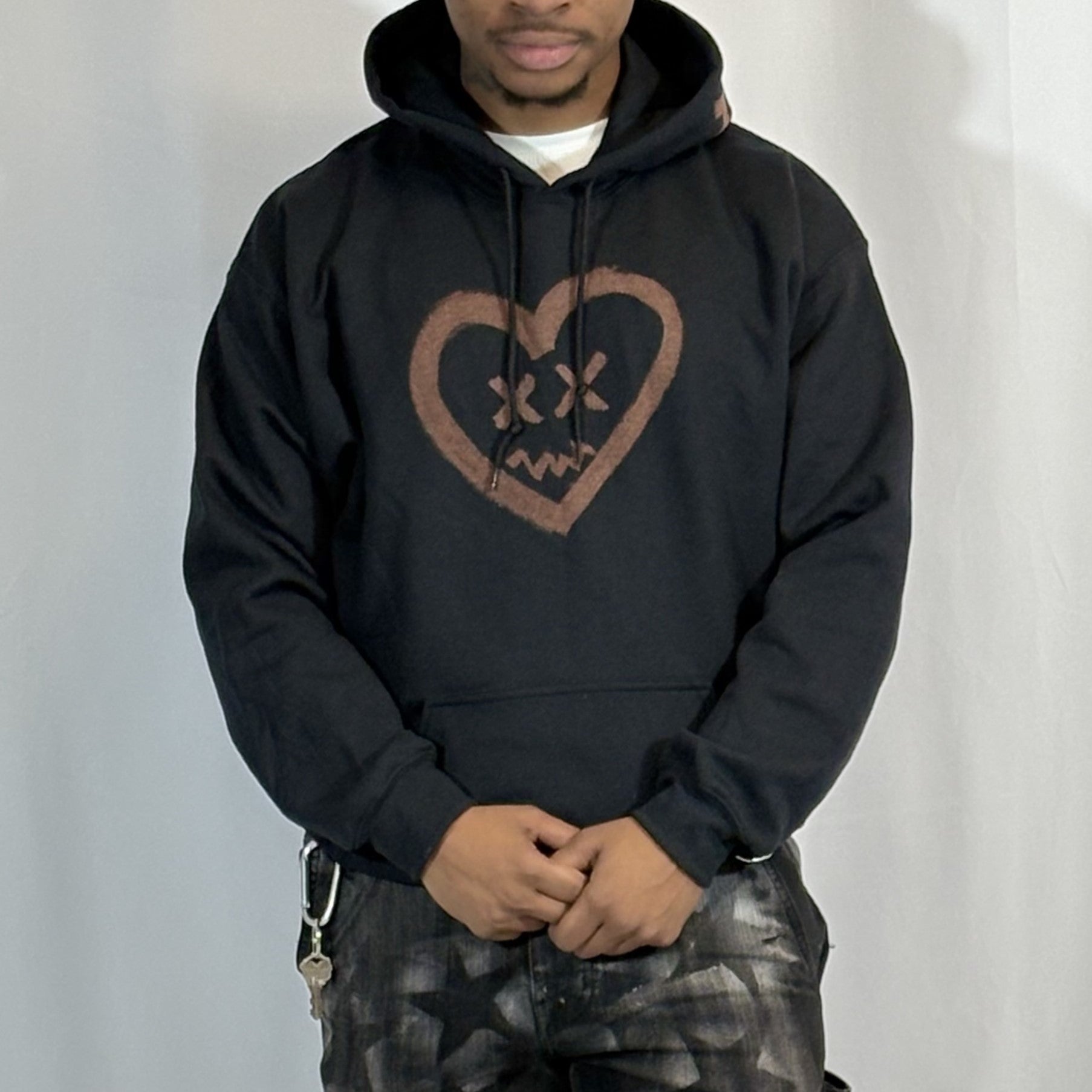 LARGE- Black Stokie Luvs U Hoodie