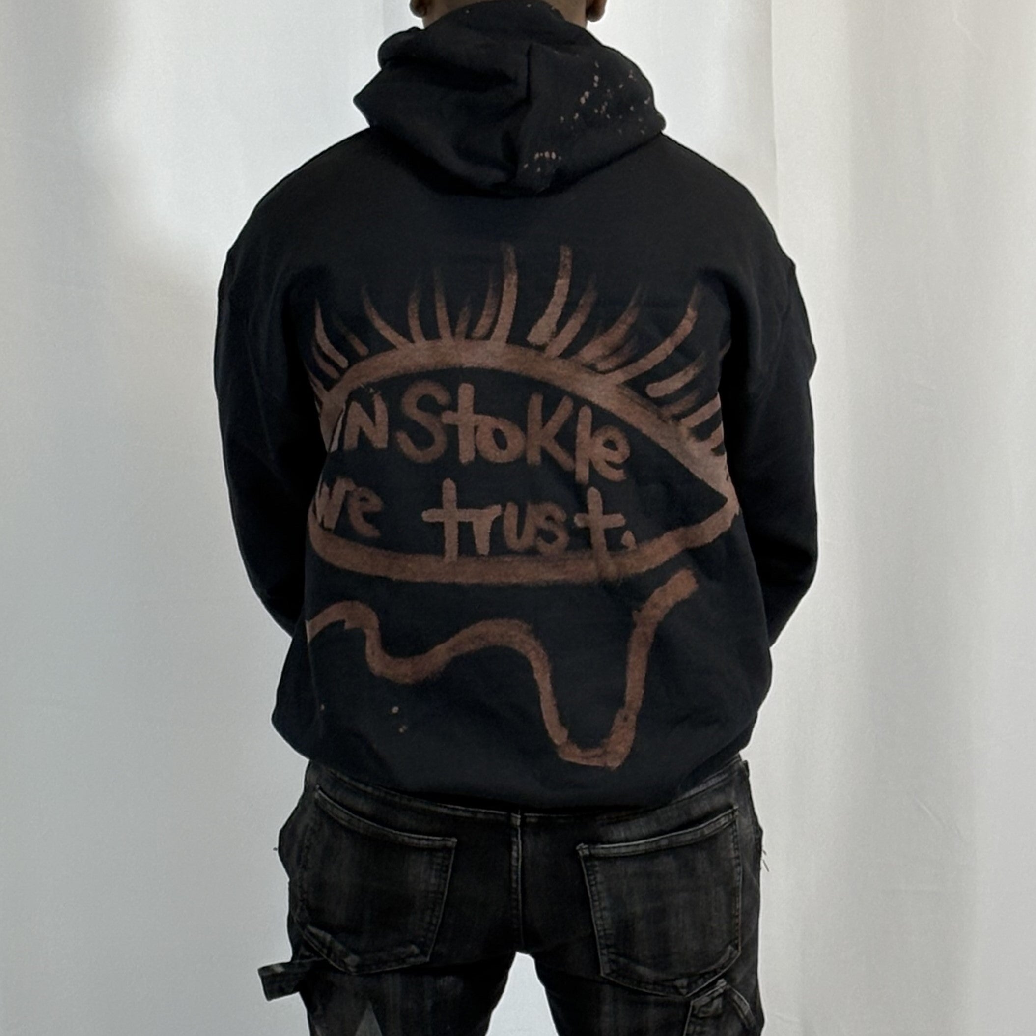 LARGE- Black Sayings Hoodie