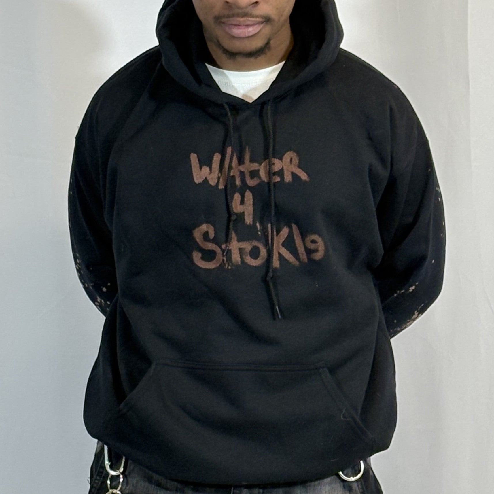 XL- Black Water Hoodie