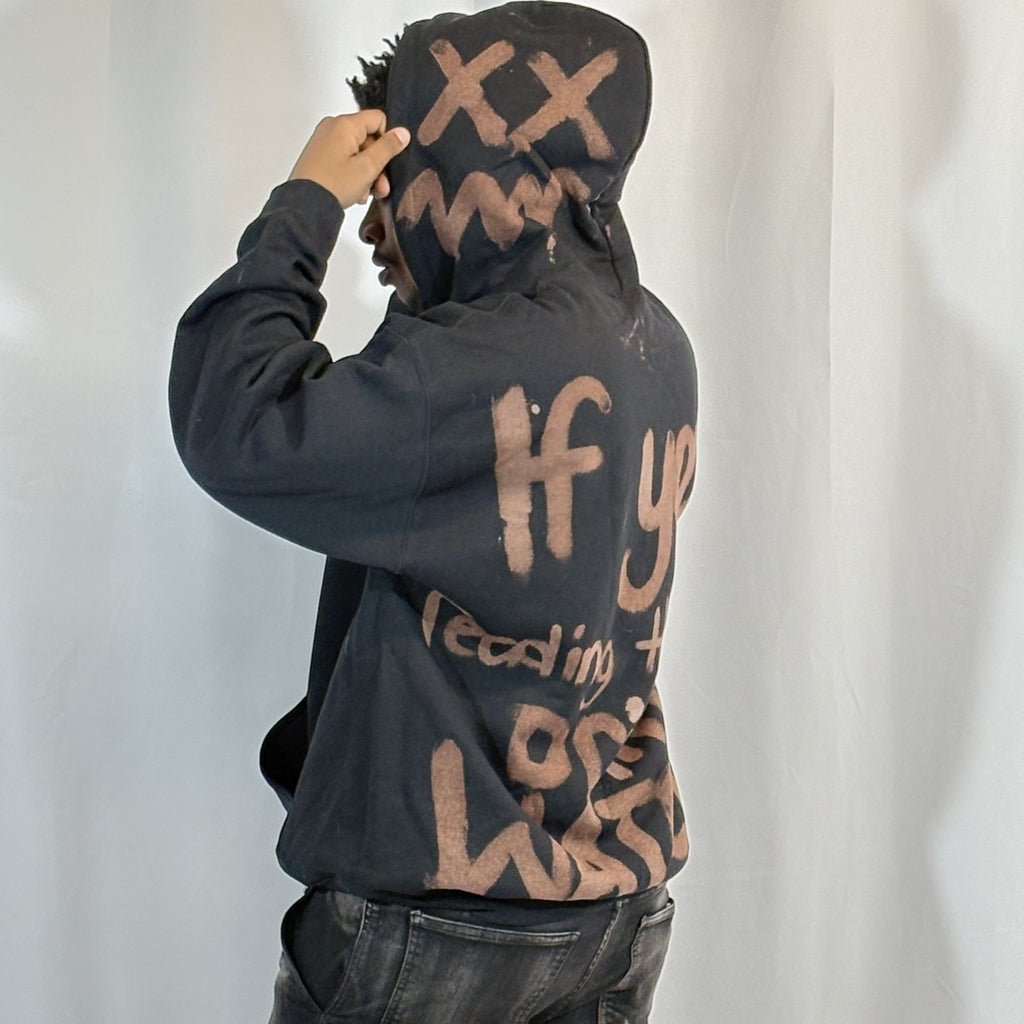 XL- Black Water Hoodie