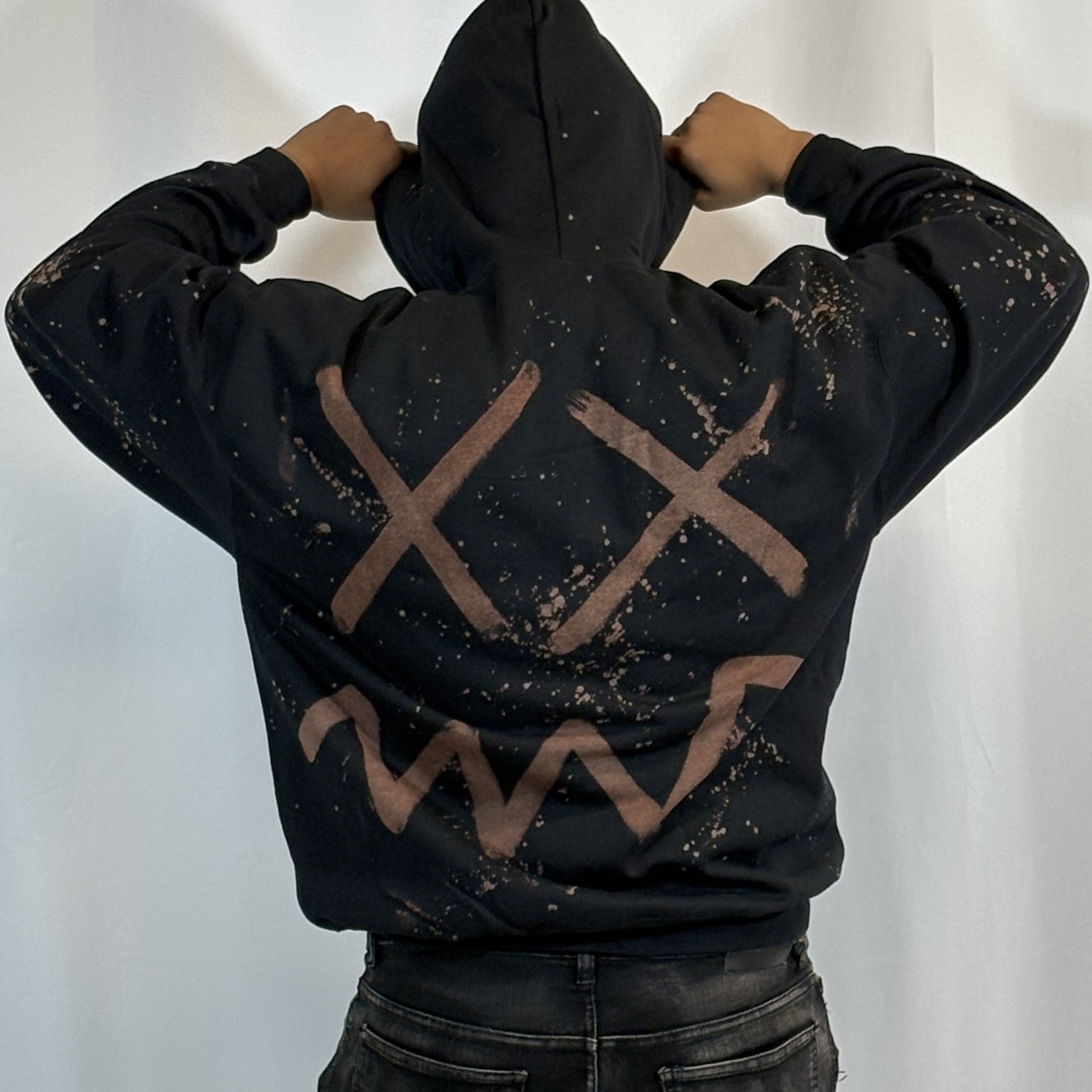 XL- Black Water Hoodie