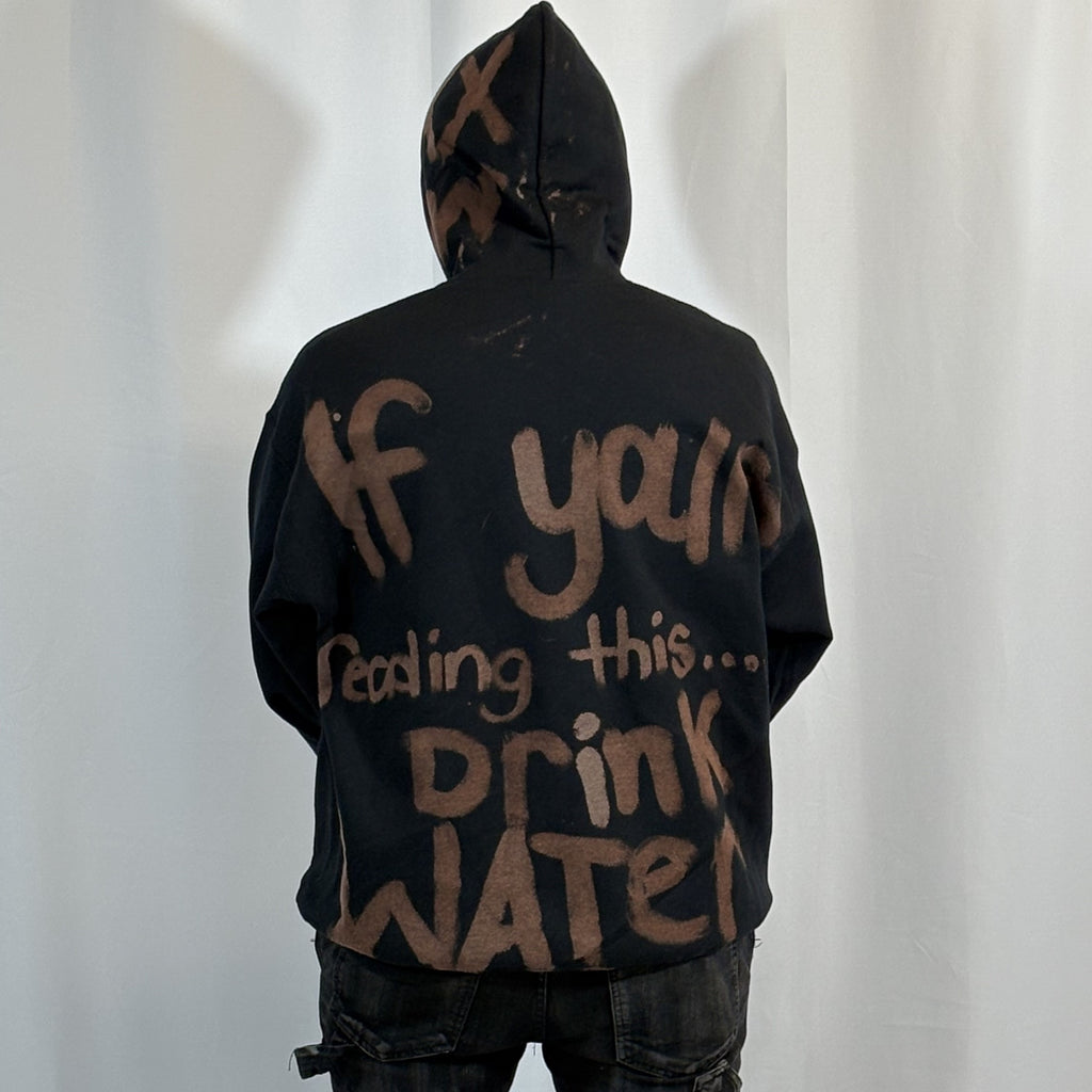 XL- Black Water Hoodie