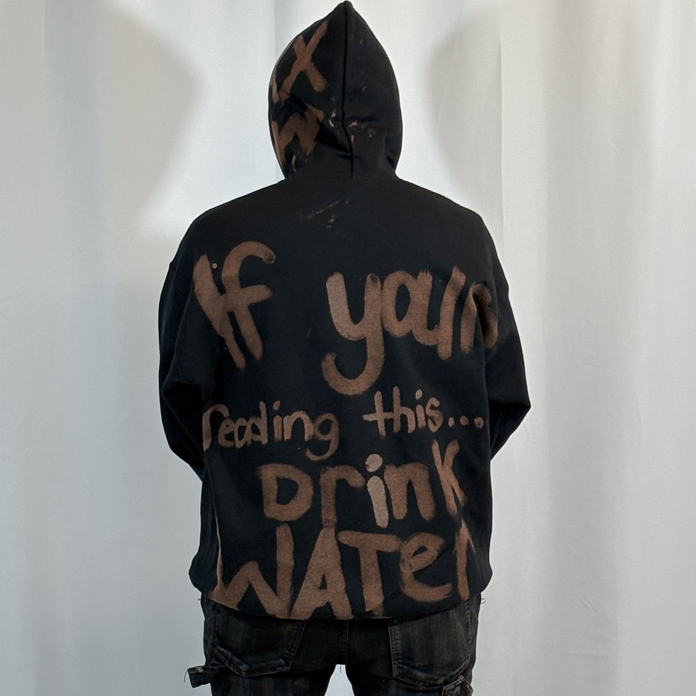 XL- Black Water Hoodie