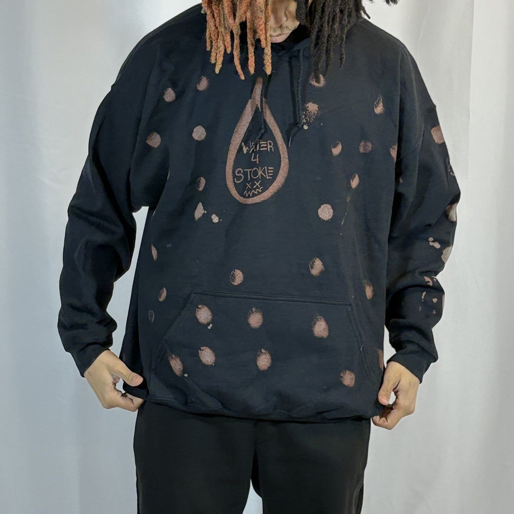 2XL- Black Drip Hoodie