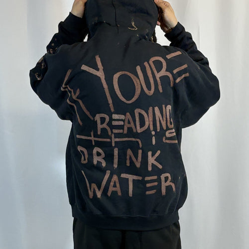 2XL- Black Drip Hoodie