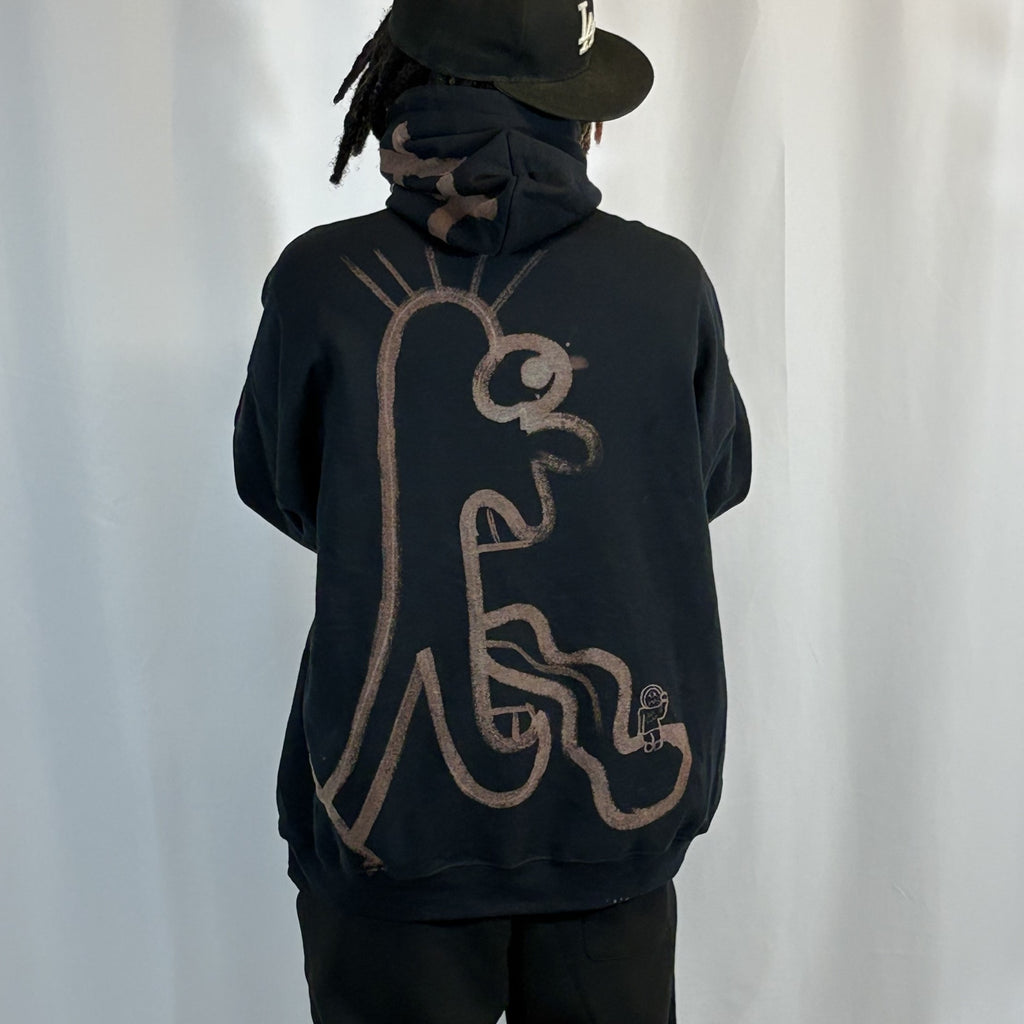 3XL- Black Scream Hoodie