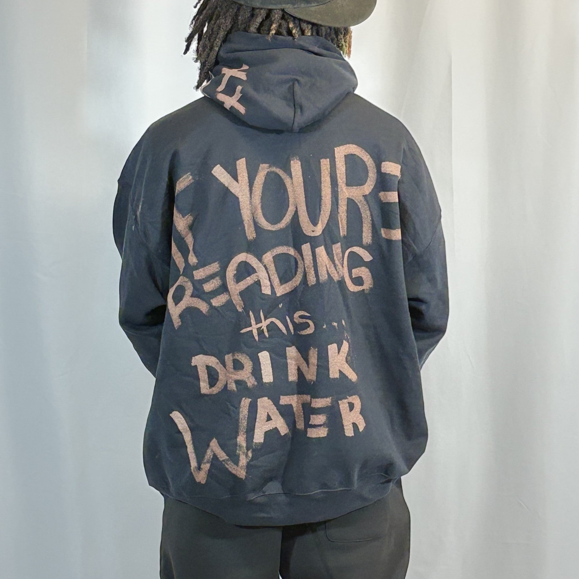 3XL- Black Water Hoodie